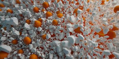 A mixed background of white and orange color. . photo