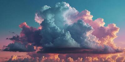 Abstract colorful pastel gradient background with beautiful soft cloud and sky. . photo