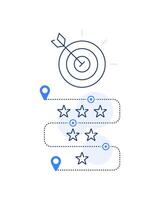 goal concept, idea of marketing business money earnings aim, strategy achievement, success targeting audience modern design image vector