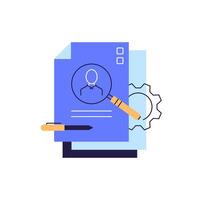 Recruitment concept,Idea of employment and job interview. Recruitment manager searching. Job candidate for a start up project vector