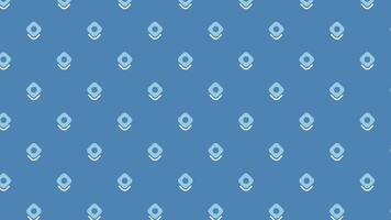 Seamless loop animation of blue background with repeating pattern of light blue geometric shapes, Ideal for backgrounds, presentations, or textile design video