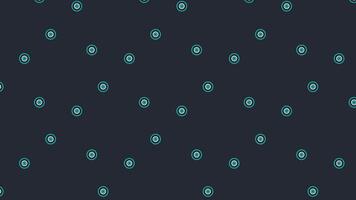 Seamless loop animation of dark blue background with repeating pattern of light blue and white concentric circles, Ideal for backgrounds, presentations, or textile design video