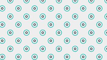 Seamless animation loop of minimalist circular pattern with blue and black concentric circles on white background, Ideal for backgrounds, presentations, or textile design video