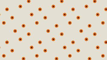 Seamless loop animation of single orange circle dividing into four smaller circles, then merging back into one, against light gray background, Ideal for science, technology, or abstract background video