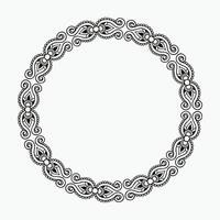 symmetrical black and white circular design, intricate and visually appealing artwork vector