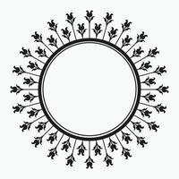 symmetrical black and white circular design, intricate and visually appealing artwork vector