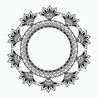 symmetrical black and white circular design, intricate and visually appealing artwork vector