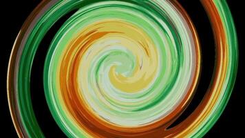 abstract swirl gradient dark background with colorful smooth circles. video