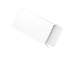 3d Empty White Open Rectangular Box Mockup For Pharmacy Packaging Concept Top View 3d Illustration png