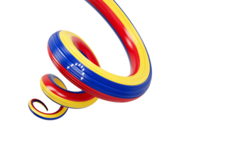 3d Flag Of Venezuela 3d Spiral Glossy Ribbon Flag 3d Illustration png