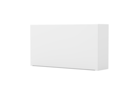 3d Empty White Rectangular Cardboard Box Mock Up Design 3D Illustration png