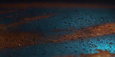 Rust gradient background with hologram effect. . photo