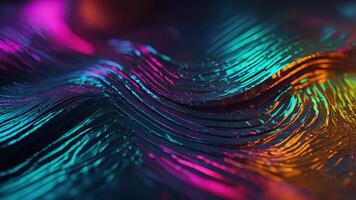 Color neon gradient abstract blurred background silver paper with a holographic effect. photo