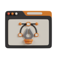 Curvature Tool 3D Icon. Designer Tool 3D Icon png