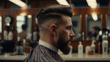 Classic Barbershop with a Twist A traditional barber. photo