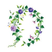 Beautiful Flowers Watercolor Florals Illustration vector