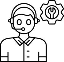 Technical Support Assistance Icon vector