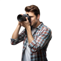 Man using binoculars to observe something in the distance png