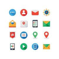 Contact Icon Set Collection Illustration vector