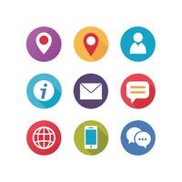 Contact Icon Set Collection Illustration vector