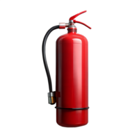 Red fire extinguisher, symbolizing fire safety, emergency response, and protective equipment. png