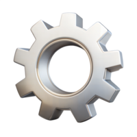 Large silver gear symbolizing engineering and mechanical concepts png