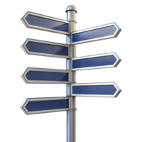 Directional signpost with multiple blank arrows indicating various paths png