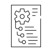 mechanism instruction paper list line icon illustration vector