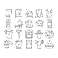 Morning Routine Daily Collection Icons Set vector