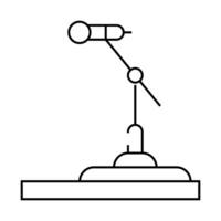microphone on stand for speech toast line icon illustration vector
