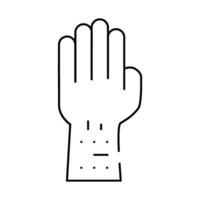 allergic reaction test line icon illustration vector