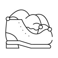 clown boot and hat line icon illustration vector