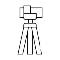 theodolite, vertical projection device line icon illustration vector