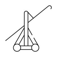 hook destroyer line icon illustration black vector