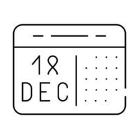 calendar date of sick aids hiv people line icon illustration vector