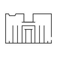 horus temple line icon illustration black vector