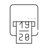 label printer device line icon illustration vector