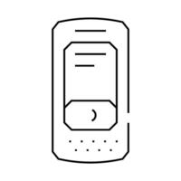 data collection terminal line icon illustration vector