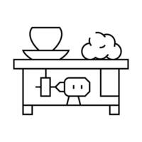 electromechanical pottery wheel line icon illustration vector
