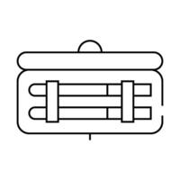 insulin injection set box line icon illustration vector