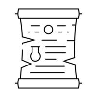 scroll with magic spell line icon illustration vector
