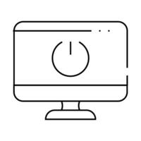 on and off operating system line icon illustration vector