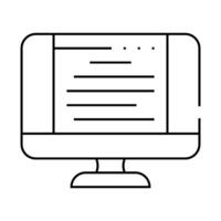 document of operating system line icon illustration vector