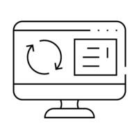 update operating system line icon illustration vector