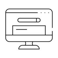 browser search operating system line icon illustration vector