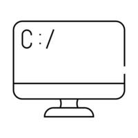 coding operating system line icon illustration vector