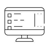 software list of operating system line icon illustration vector