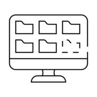 folders of operating system line icon illustration vector