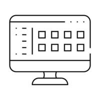 files of operating system line icon illustration vector