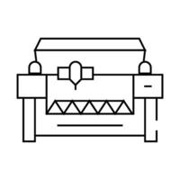 laser engraving and cutting machine line icon illustration vector